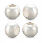 Mixform Ezüst 925 Kerek gyöngyök, 4x3.5mm, Lyuk 1.5mm, 4db (13WB21210)