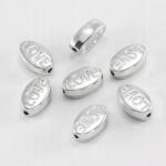 Mixform Fém gyöngyök, Szerelem, Ovális, Szín: Platina 10x6x4mm 10db (14WB8604)