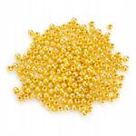 Mixform Abs műanyag gyöngyök, kerek, arany, 5.5~6mm, lyuk 1.5mm, 25g~230db (13WB29776)