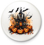printfashion Halloween kastély - Kitűző, hűtőmágnes - Fehér (17751971)