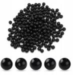 Mixform Akril gyöngyök kerek átlátszatlan, fekete 8x7mm, lyuk 2mm, 50g~160db (13WB29566)