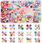 Mixform Polimer agyag gyöngyök készlet Handmade 15 féle Mix 17x10cm, 680db/szett (13WB28527)