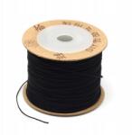 Dekorynka Nylon zsinór makramékhoz és ékszerekhez, fekete, 0.6mm, 100m/orsó (13WB27537)