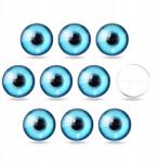 MIXFORM Kaboson szemek, Üveg, Kerek, Sötétkék, 10x3.5mm, 10 db (13WB27919)