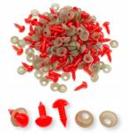 MIXFORM Biztonsági orrvédő játékokhoz, háromszögletű, piros, 6x8mm, Pin: 3mm, 100db (13WB31533)