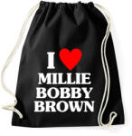 printfashion I LOVE MILLIE BOBBY BROWN - Sportzsák, Tornazsák - Fekete (17724694)