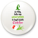 printfashion Grinch Cindy Lou - Kitűző, hűtőmágnes - Fehér (17781353)