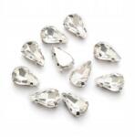 MIXFORM Varrható strasszok kosárban, üveg és sárgaréz, 10x6.5x4.4mm, 50 db (13WB31781)