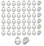 MIXFORM Varrható strasszok kosárban, üveg és sárgaréz, Átlátszó, 14x10mm, 50db (13WB32182)