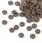 MIXFORM Távolsági gyöngyök, Tibeti stílus, Ötvözet, Virág, Réz, 6.5mm, 100db (13WB17339)