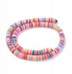 Mixform Öko Polimer Agyag gyöngyök Handmade, Heishi, Mix, 8x0.5-1mm, 370db/43cm (13WB30001)