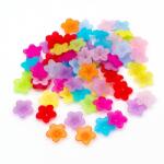 Mixform Akril gyöngyök, matt, virágos, Szín: Mix 18x17.5x4.5mm 65db/25g (13WB14428)