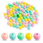 Mixform Akril gyöngyök kerek golyók mix, 12x11mm, lyuk 1.8mm, 100g~100db (13WB31531)