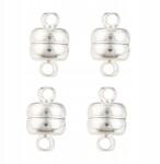 MIXFORM Mágneses kapocs, sárgaréz, ovális, ezüst, 11x7mm, 1.5mm lyuk, 4db (13WB31286)