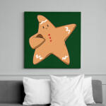 printfashion Mézeskalács csillag - Vászonkép - Sötétzöld (17835850)