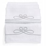  Dara frottír törölköző, fehér hímzéssel, 70x140cm
