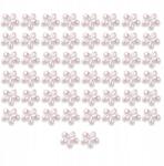 Mixform Akril gyöngyök, Átlátszó, Szín Ab, Virág, Fehér 14x14x2mm 50db (13WB14157)
