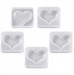 MIXFORM Szilikon öntőforma, kézműves, szív, 47x42x12mm, 5db