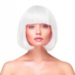 PartyPal Party paróka, rövid, egyenes haj, fehér, szintetikus, univerzális méret, könnyen felvehető (142738)