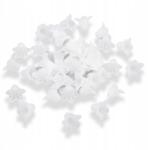 Mixform Akril gyöngyök Átlátszó, matt virág fehér, 17.5x12mm, 25g~38db (13WB29501)