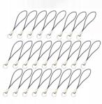 MIXFORM Kulcstartó medál alap, Nylon, Fekete, 60mm, karika átmérő 8mm, 25db (13WB26215)