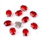 MIXFORM Varrható strasszok kosárban, üveg, Világos Siam, 8x6mm, 10db (13WB25569)