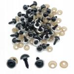 MIXFORM Biztonsági szemek menetes és bilincses műanyag, átlátszó, 14 mm, 25 pár (13WB23577)