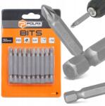 POLAX 10x Csavarbehajtó Bit PZ2 50mm Mágneses hegy 1/4 Pozidriv Grot Solidn V8 (51-081(X10))