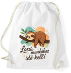 printfashion lassú munkához idő kell - Sportzsák, Tornazsák - Fehér (17773265)