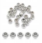 MIXFORM Távtartó gyöngyök, rozsdamentes acél, kerek, 5x4mm, 2.5mm lyuk, 25db (13WB17410)