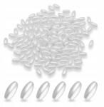 Mixform Akril gyöngyök, Rizs, Fehér, 8x4mm, Lyuk: 0, 5 mm, 25g~355db (13WB14219)