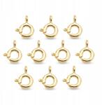 MIXFORM Ezüst 925 Rugós kapocs, aranyozott 18K, 7x6x1mm, 10db (13WB32441)