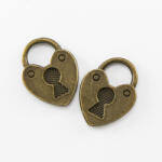 MIXFORM Medál zár fém ötvözet 22x16mm 5db (14WB8700)