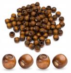 MIXFORM Fa gyöngyök Natúr, Festett, Kerek, Sienna, 12x11mm, 50g~85db (13WB12815)