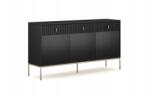 Vivaldi Meble Maggiore 3D3S Komód Fekete Arany Lábak, 154 cm (PUMAKO33CCCCZZ5020)