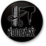 printfashion Fodrász - Kitűző, hűtőmágnes - Fekete (17777172)