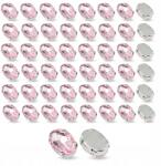 MIXFORM Varrható strasszok kosárban, üveg és sárgaréz, 8x6mm, 50db (13WB32213)