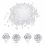 Mixform Akril gyöngyök, Biconus, Átlátszó, csiszolt, 4x4mm, 25g~800db (13WB29534)