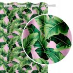 Prestiqua Függöny Planta 140x250 Levelek Kerekek Átvezetők (Polski Produkt)
