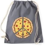 printfashion Pizza béke - Sportzsák, Tornazsák - Grafitszürke (17839270)