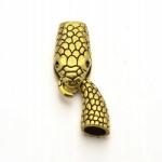  Horog kapocs, Tibeti stílus, Kígyófej, Antik arany 23x12x8.5mm, 1db (13WB26228)