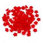 Mixform Akril gyöngyök matt, átlátszó, virágos piros 13x7mm 90db/25g (13WB14431)