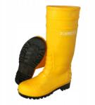 PROTECT2U Férfi gumicsizma acél orrmerevítővel Pvc matt sárga 38 (5907078968681)