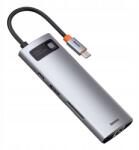 Baseus Multifunkciós Hub 8in1 Usb Usb-c Pd 100W Hdmi Sd és microSD kártyaolvasó 3x (CAHUB-CV0G)