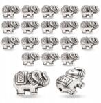 Mixform Elefánt fém gyöngyök, antik ezüst, 12x8.5x4mm, lyuk 0.8mm, 20db (13WB32546)