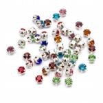 MIXFORM Varrható strasszok, Üveg és sárgaréz, A-osztály, Mix, 3-3.2x3-3.2mm, 50db (13WB13808)