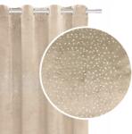 Prestiqua Függöny Shiny 140x220 Velúr Kerekek Bézs (Polski Produkt)