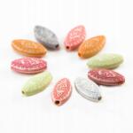 Mixform Akril gyöngyök, ovális, vegyes színek, 8x14x4mm, 50g~160db (13Z14235)