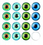 MIXFORM Kaboson szemek Üveg 16x5mm 4szín/4db 16db (13WB28040)