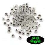 Mixform Gyöngyök Akril, Zománc, Neon, Lapos Kerek Betűk, 7x4mm, 25g~170db (13WB24898)